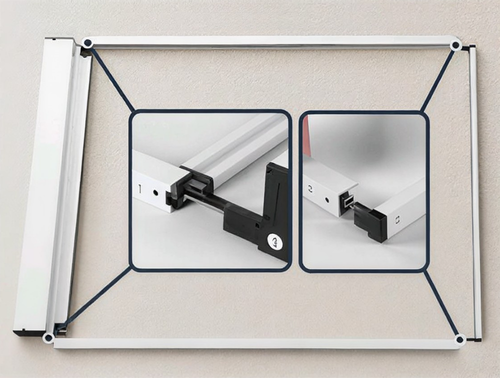 Close-up of numbered rail ends being connected together