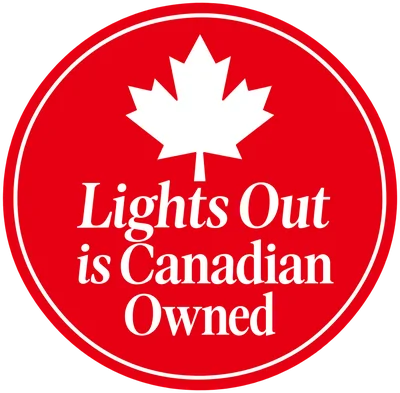 Lights Out is Canadian owned maple-leaf seal